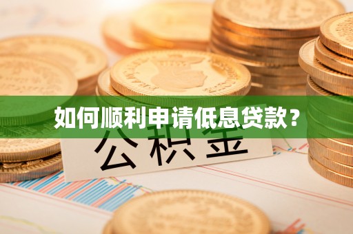 雨花如何顺利申请低息贷款？