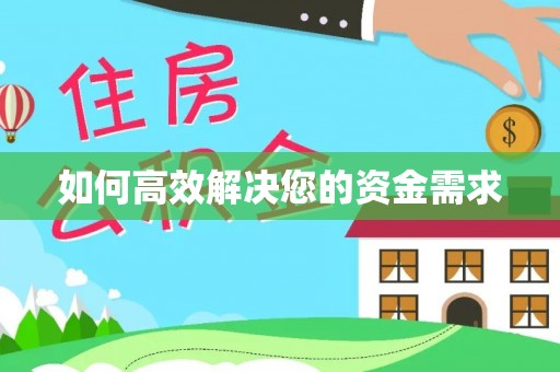 雨花如何高效解决您的资金需求